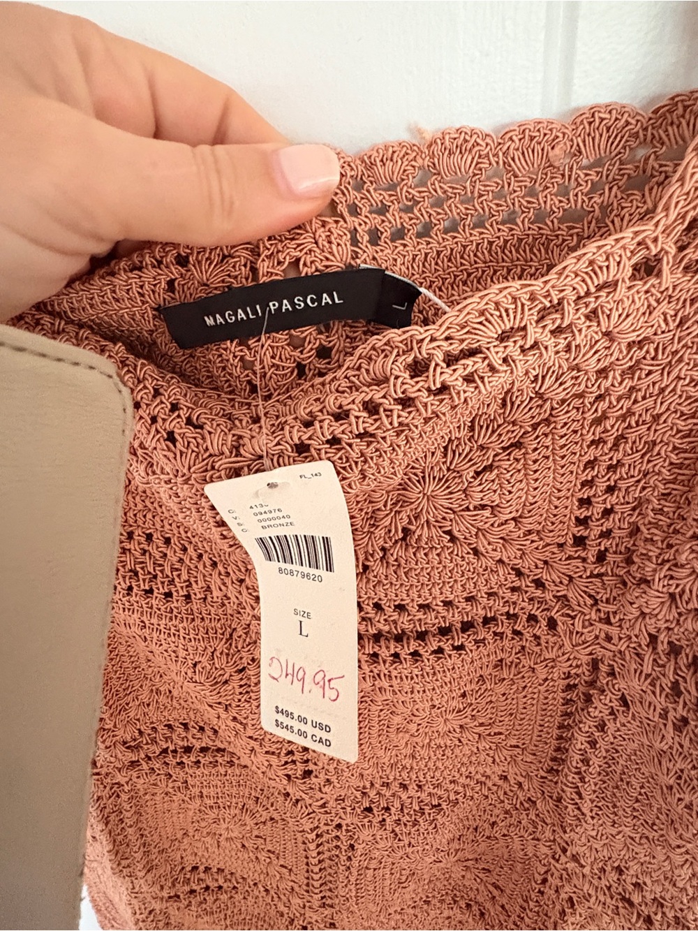 MAGALI PASCAL Crochet Square Panel Mini Dress - Warm Copper - Anthropologie - Picture 5 of 7